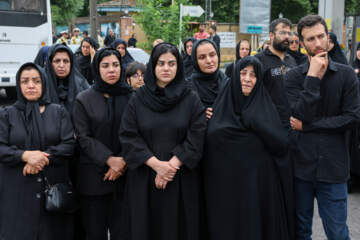 تشییع پیکر پلیس شهید در گیلان