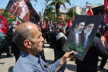 سوگ گیلانی‌ها در بدرقه رهبر شهید
