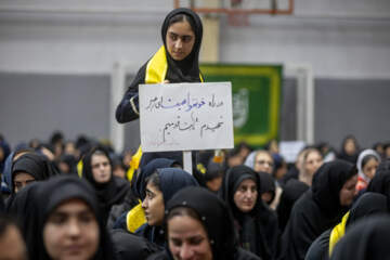 گردهمایی وداع دانش‌آموزان کرمانشاهی با آقای شهید ایران