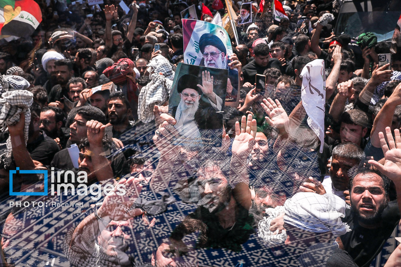 تشییع پیکر مطهر رهبر شهید انقلاب اسلامی در نجف اشرف