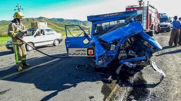 حوادث رانندگی در جاده سقز ۲ کشته و ۶ مصدوم بر جا گذاشت