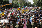 کرمانی ها در دفاع از مردم مظلوم فلسطین راهپیمایی کردند