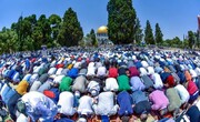 بیش از یکصد هزار فلسطینی نماز عید قربان را در مسجد الاقصی اقامه کردند