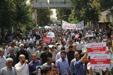 راهپیمایی روز جهانی قدس در ورامین برگزار شد

