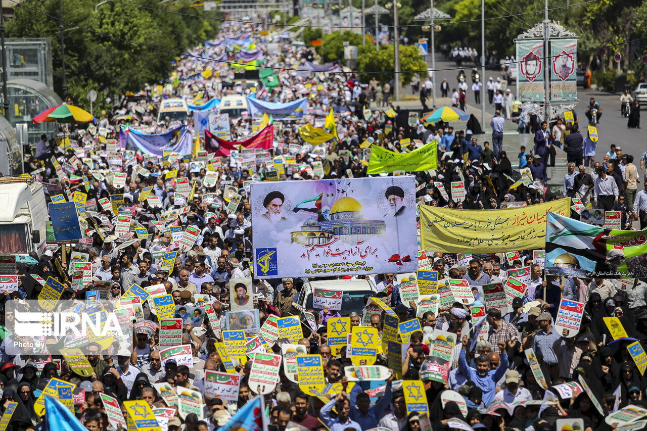 مسیرهای راهپیمایی روز جهانی قدس در شیراز اعلام شد