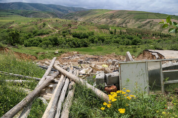 رانش زمین در «روستای عرب» بجنورد‎