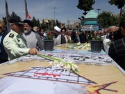 محل شهادت کفن پوشان دشت ورامین در قیام ۱۵ خرداد گلباران شد