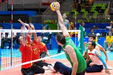 دومین پیروزی متوالی والیبال نشسته ایران در رقابت های قهرمانی آسیا