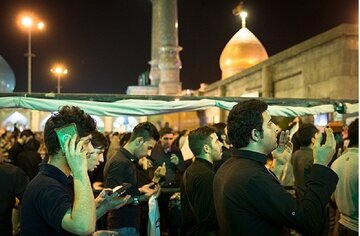 قبله تهران در شب وفات حضرت عبدالعظیم (ع) به سوگ نشست