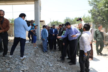 بازدید استاندار مازندران از بازسازی مناطق سیل زده