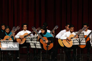 Two music high school staging concert at the end of school year