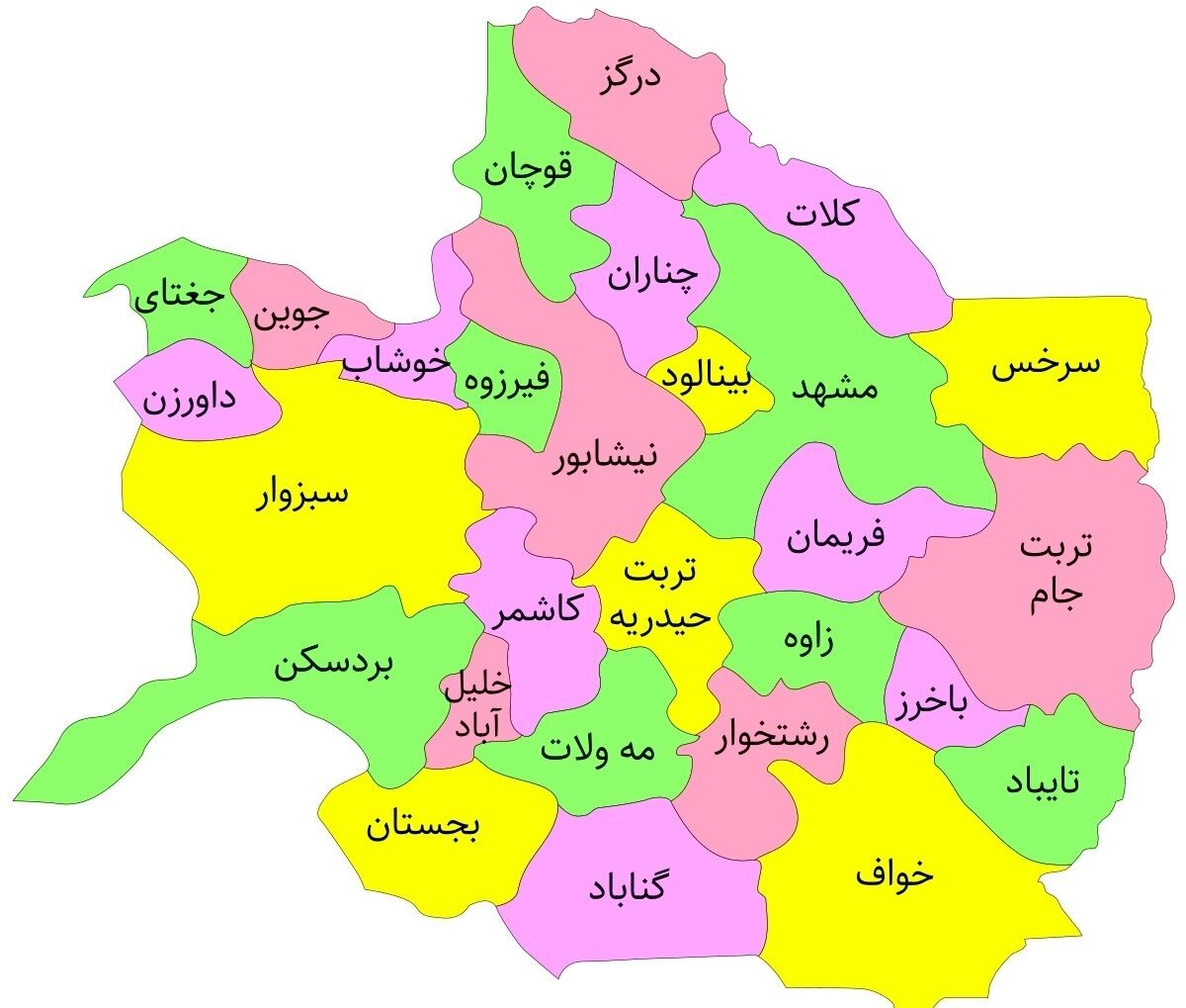 اصلاح تقسیمات کشوری در استان خراسان رضوی در دولت تصویب شد