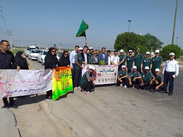 مراسم استقبال از کاروان فرهنگی ورزشی جاده ولایت در اهواز برگزار شد