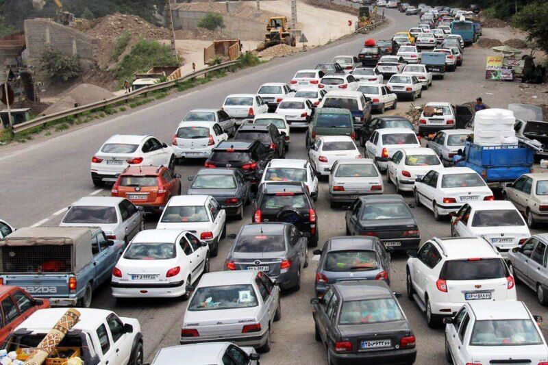 ترافیک در مسیرهای خروجی مازندران سنگین است
