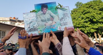 تشییع پیکر مطهر شهید غلامرضا سلیمی