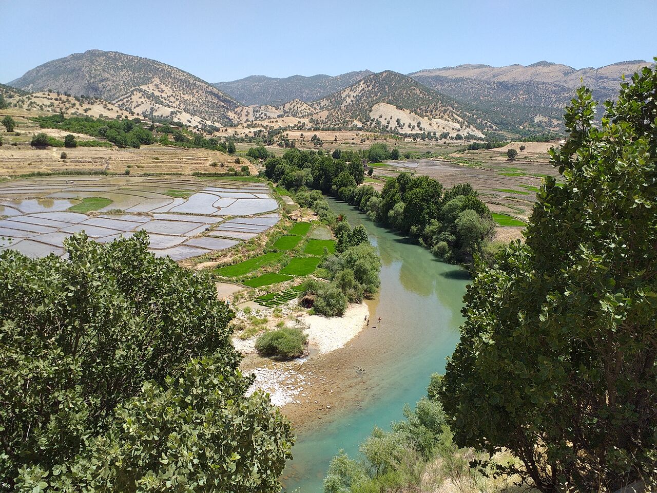 خروش رودخانه بر شادی تابستانه