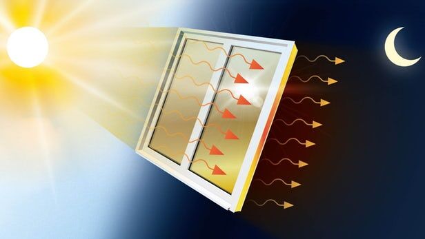 پوشش گرماساز و سرماساز شیشه با قابلیت جذب و نشر نور خورشید