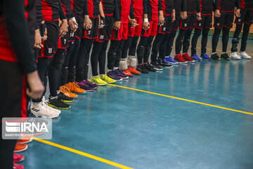 Iran's women volleyball team practicing