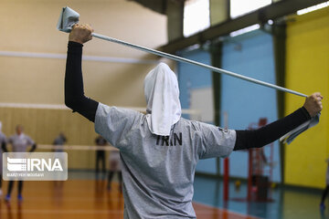 Iran's women volleyball team practicing