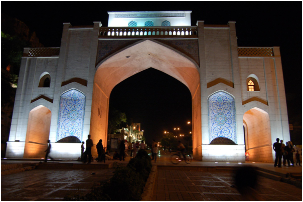 Quran Gate, a historic gate in the north of Shiraz, built c. 950 AD)
