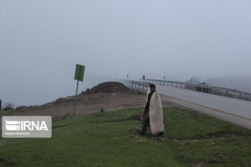 Asalem to Khalkhal road;  foggy and beautiful Route in Iran