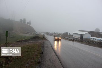 Asalem to Khalkhal road;  foggy and beautiful Route in Iran