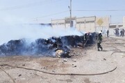 انبار ضایعات کاغذ و مقوا در آبادان آتش گرفت