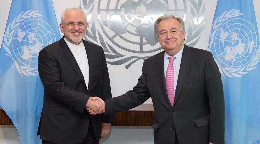 Iran FM confers with UN chief on Middle East developments 

