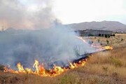 آتش ۱۴۰ هکتار از اراضی خداآفرین را بلعید 