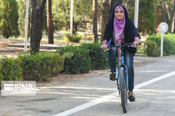 Inauguration of the first women's cycling site in Iran's Isfahan