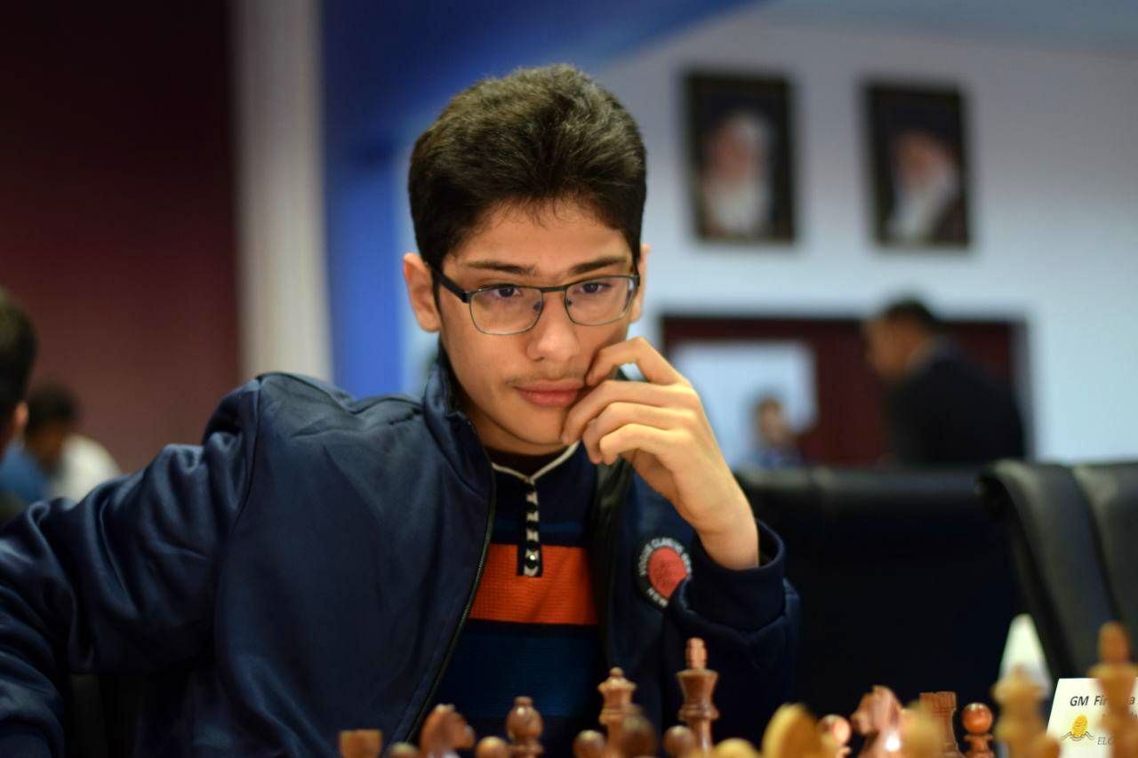 St. Petersburg, Russia - December 28, 2018: Grandmaster Alireza Firouzja,  Iran competes in King Salman World Rapid Chess Championship 2018.  Eventually Stock Photo - Alamy