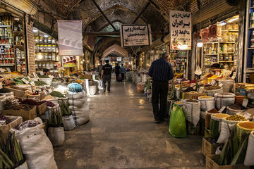 Orumiyeh historical bazaar in northwest Iran