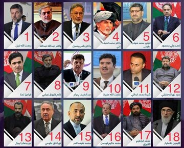 نامزدهای انتخابات ریاست جمهوری افغانستان را بشناسیم