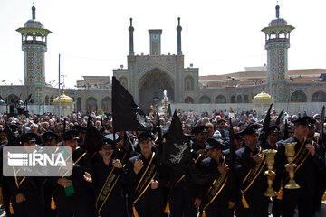 عزاداری خادمان حرم حضرت معصومه درسالروز شهادت امام جواد(ع)