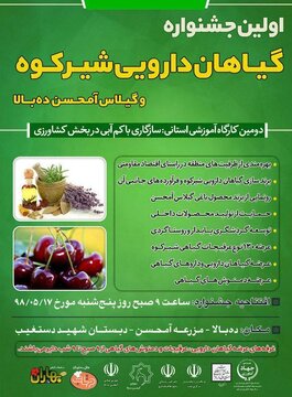 جشنواره گیاهان دارویی شیرکوه و گیلاس دهبالا برگزار می‌شود