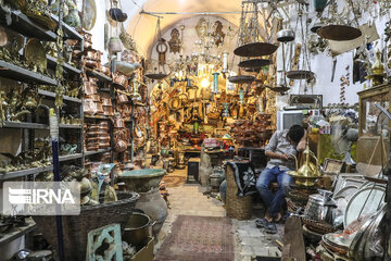 Antique shop in Kashan historical Bazaar