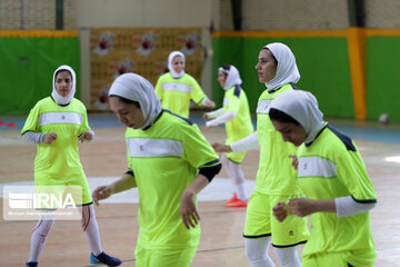 Women playing futsal in Iran's Khorasan Razavi