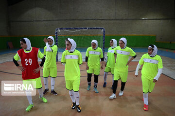 Women playing futsal in Iran's Khorasan Razavi