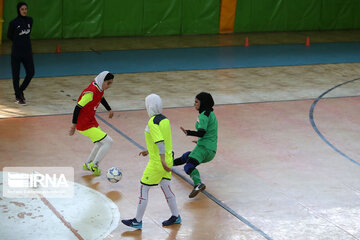 Women playing futsal in Iran's Khorasan Razavi