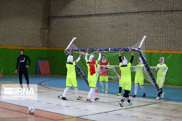 Women playing futsal in Iran's Khorasan Razavi