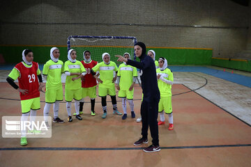 Women playing futsal in Iran's Khorasan Razavi