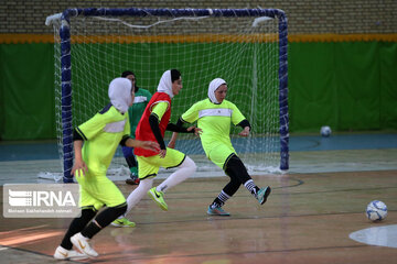 Women playing futsal in Iran's Khorasan Razavi