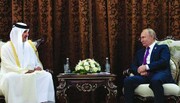پوتین و امیر قطر درباره خلیج فارس گفت وگو کردند