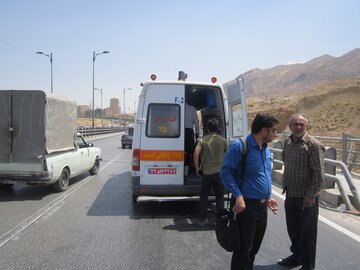 تصادف زنجیره‌ای در بزرگراه حسینی الهاشمی شیراز/ عکس:‌ حمیدرضا خلیقی