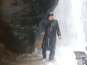 Multi-tiered waterfall in central north Iran