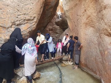 Multi-tiered waterfall in central north Iran