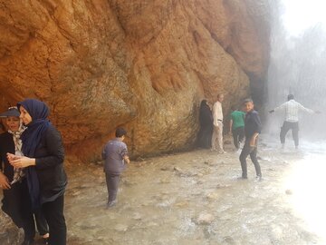 Multi-tiered waterfall in central north Iran