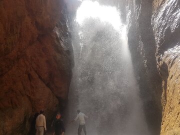 Multi-tiered waterfall in central north Iran