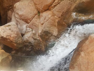 Multi-tiered waterfall in central north Iran