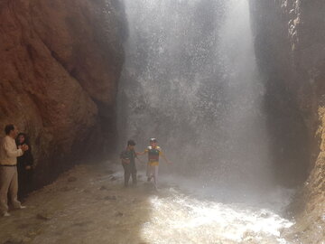 Multi-tiered waterfall in central north Iran